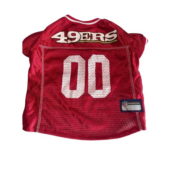 ✨Pets First San Francisco 49ers Dog Jersey Medium Red Mesh NFL Pet Apparel - Picture 1 of 7